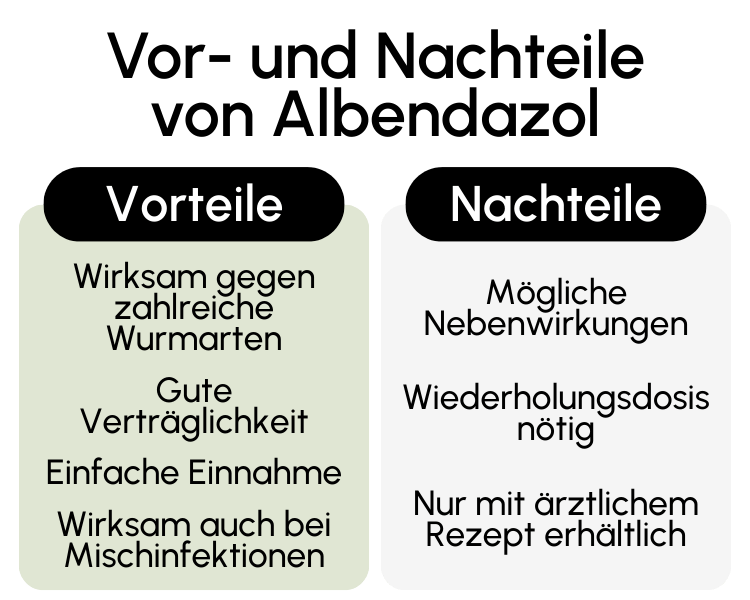 Vor- und Nachteile von Albendazol