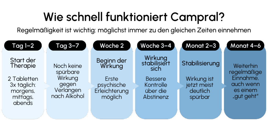 Wie schnell funktioniert Campral